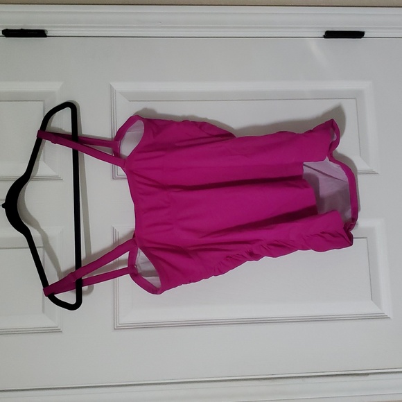 Pink Ruched Swim Top - Picture 4 of 6